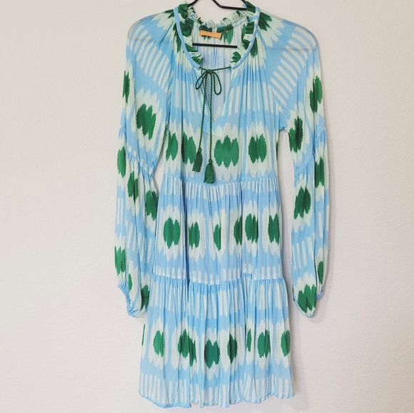 Oliphant Ikat dress with tassel drawstring Medium - Picture 2 of 8